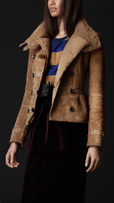 burberry shearling coat 2014|Burberry prorsum shearling jacket.